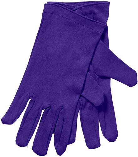 Paarse Handschoenen met Drukknoopjes (katoen)