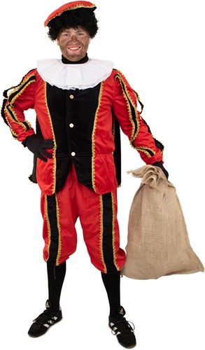 Pietenpak Zwart-Rood met Cape