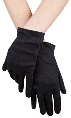 Zwarte korte handschoenen