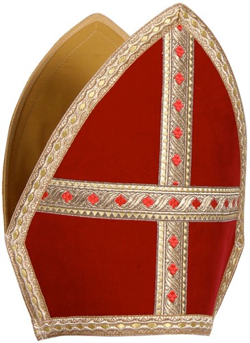 Mijter Fluweel Wyber Luxe Rood