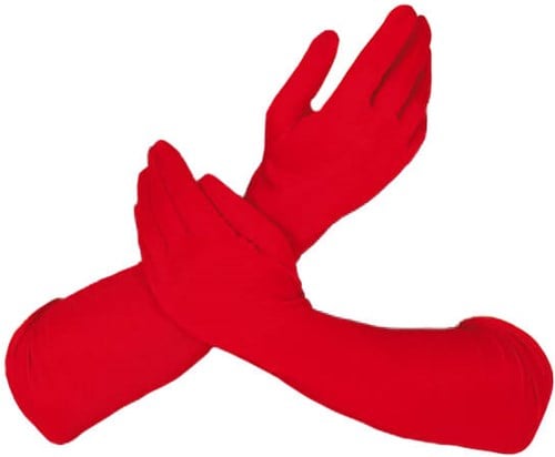 Piet Handschoenen Lang Rood (45cm)