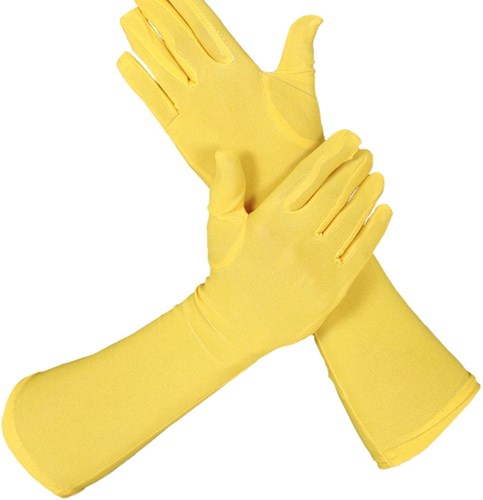 Piet Handschoenen Lang Geel (42cm)