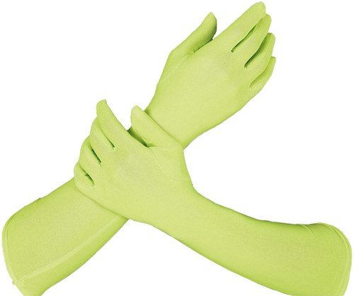 Piet Handschoenen Lang Limegroen (42cm)