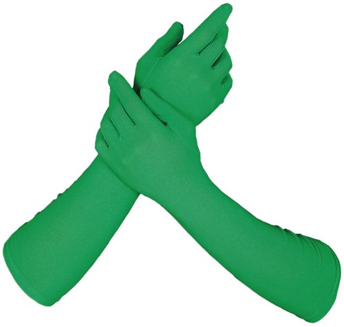 Piet Handschoenen Lang Groen (42cm)