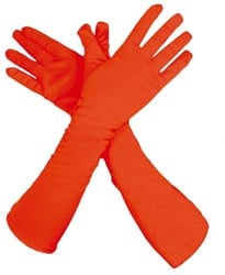 Piet Handschoenen Lang Oranje (45cm)
