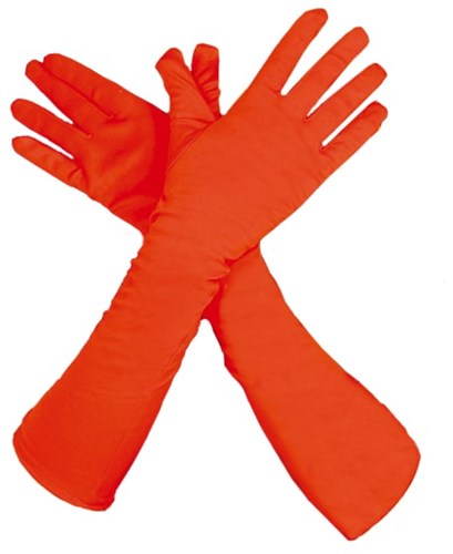 Piet Handschoenen Lang Oranje (45cm)