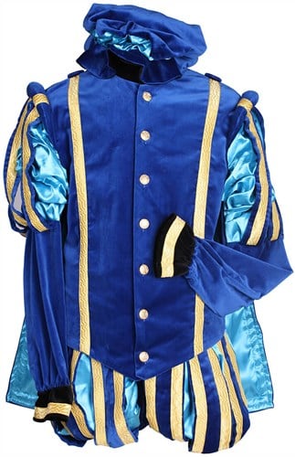 Pietenpak Malaga Fluweel met Cape Blauw-Turquoise
