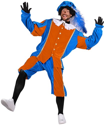 Pietenpak Carlos Fluweel Polyester Oranje/Turquoise