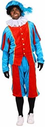 Pietenpak Carlos Fluweel Polyester Turquoise/Rood