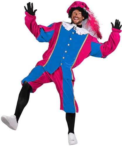 Pietenpak Carlos Fluweel Polyester Turquoise/Pink