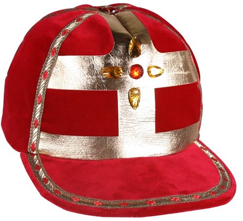 Werkmijter Sinterklaas Rood (fluweel)