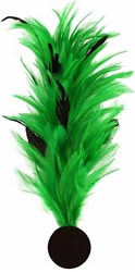 Groene Verenpluim Luxe 30cm Buigbaar - Speld/Clip