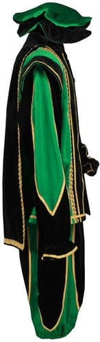 Pietenpak Toledo Zwart-Groen Luxe (zijkant)