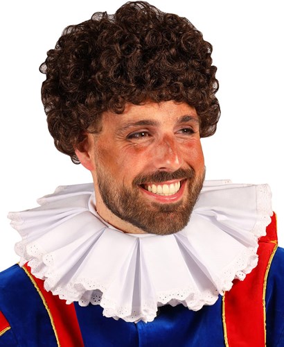 Donkerbruine Pieten Pruik Petros