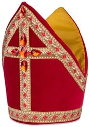 Katoenfluweel Kokermijter Sinterklaas