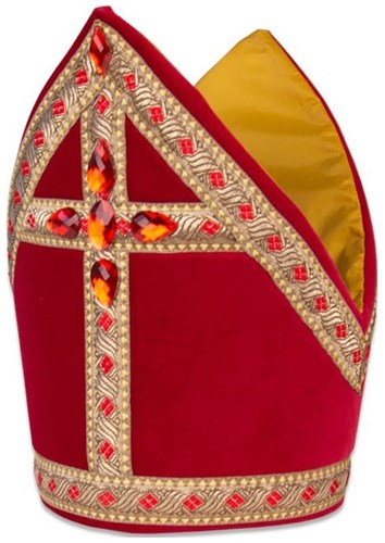 Katoenfluweel Kokermijter Sinterklaas