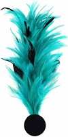 Turquoise Verenpluim Luxe 30cm Buigbaar - Speld/Clip