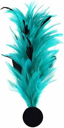 Turquoise Verenpluim Luxe 30cm Buigbaar - Speld/Clip