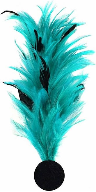 Turquoise Verenpluim Luxe 30cm Buigbaar - Speld/Clip