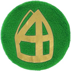 Button Sinterklaas met Mijter Groen