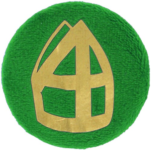 Button Sinterklaas met Mijter Groen