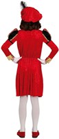 Pietenpak Meisje Rood-Zwart (achterkant)