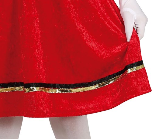 Pietenpak Meisje Rood-Zwart (detail rok)