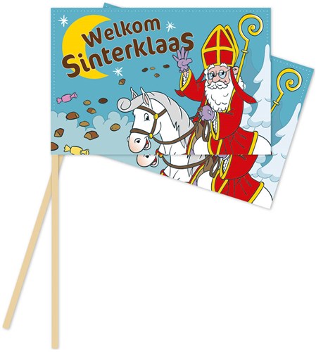 Sinterklaas Zwaaivlaggetje (20x30cm) - 10st.