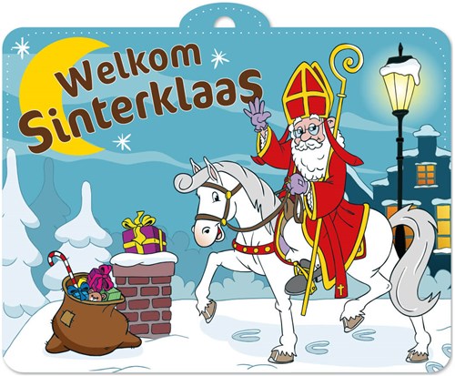 Deurbord Sinterklaas Maneschijn - 30x40cm