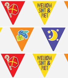 Vlaggenlijn Welkom Sint & Piet - 6m
