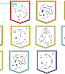 Kleurplaat Slinger Sinterklaas Papier - 4m