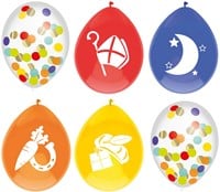 Sinterklaas Ballonnen Mix 30cm - 6st