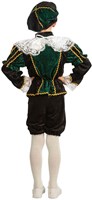Pietenpakje Kind Groen-Zwart Luxe (achterkant)