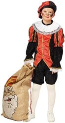 Luxe Zwarte Piet Kind Zwart/Rood