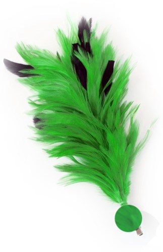 Groene Buigbare Verenpluim met Speld en Clip (30 cm)