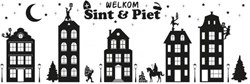 Sinterklaas Huisjes Raamstickers (150x50cm)