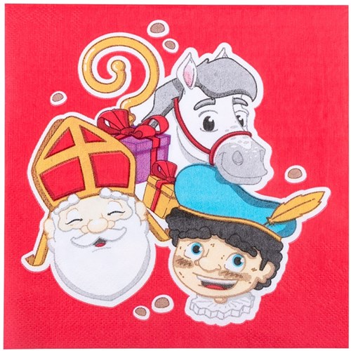 Sint & Piet Servetten 33x33cm - 12st.