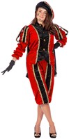 Dameskostuum Zwarte Piet Luxe met Cape Rood (2)