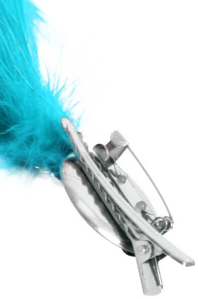 Verenpluim Turquoise Buigbaar - 30cm (bevestiging)