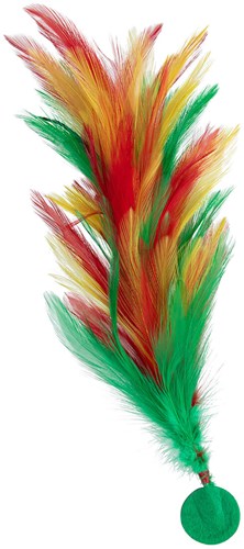 Verenpluim Rood-Geel-Groen Buigbaar - 30cm