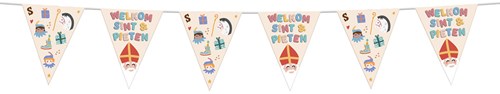 Vlaggenlijn Sinterklaas Welkom Sint & Pieten - 6m