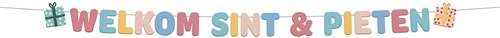 Welkom Sint & Pieten Letterslinger - 150cm