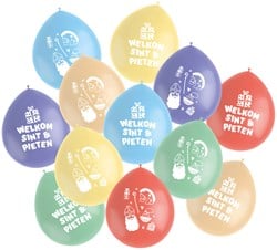 Welkom Sint & Pieten Sinterklaas Ballonnen - 12st