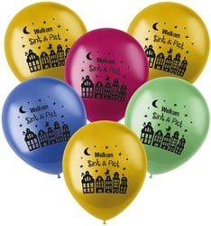 Ballonnen SInterklaas Welkom Sint & Piet 6st - 33cm