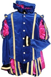 Pietenpak Fluweel Malaga met Cape Blauw-Roze