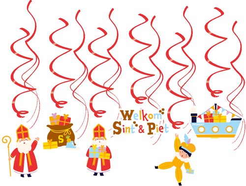 Sint Swirl Decoratie - 6st