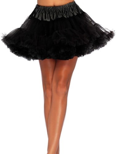 Luxe Zwarte Plus Size Petticoat (2 lagen)
