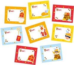 Sinterklaas Naamstickers Cadeau Etiketten - 50st