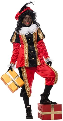 Pietenpak Zwart/Rood Luxe voor dames