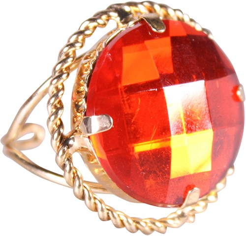 Ring Sinterklaas Goud/Rood (ronde diamant)
